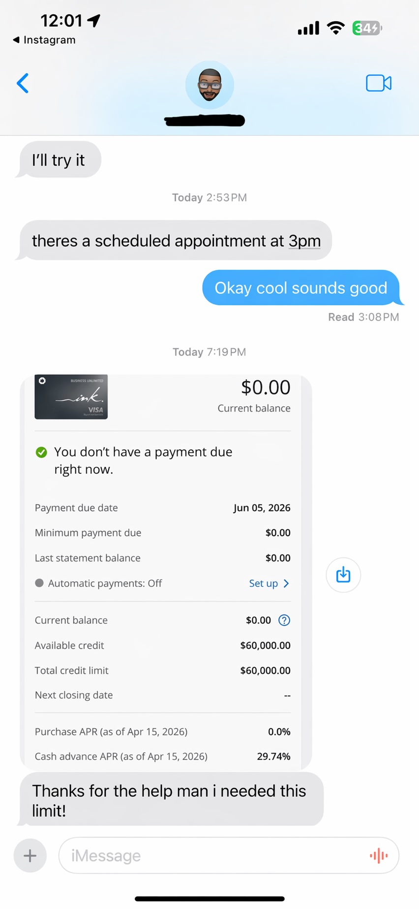 Joniah M. - $60K approval screenshot